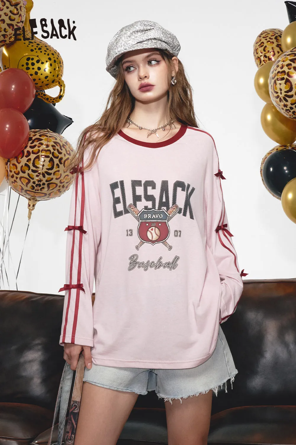2024 Summer ELFSACK New Arrivals Gray Retro Washed Slim Pictorial Printed Casual Sleeveless Vest Suspenders for Women