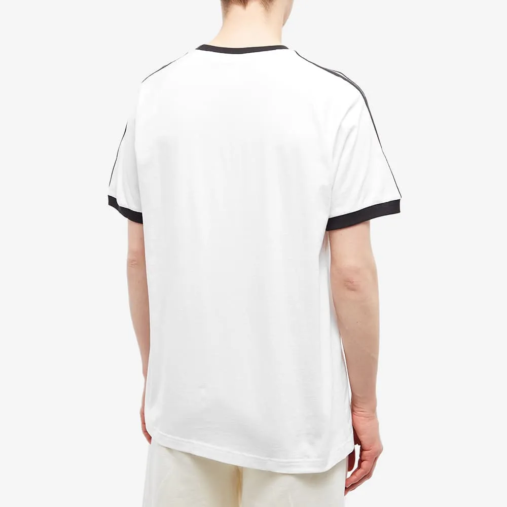 Adidas 3 Stripe T-shirt, white/black