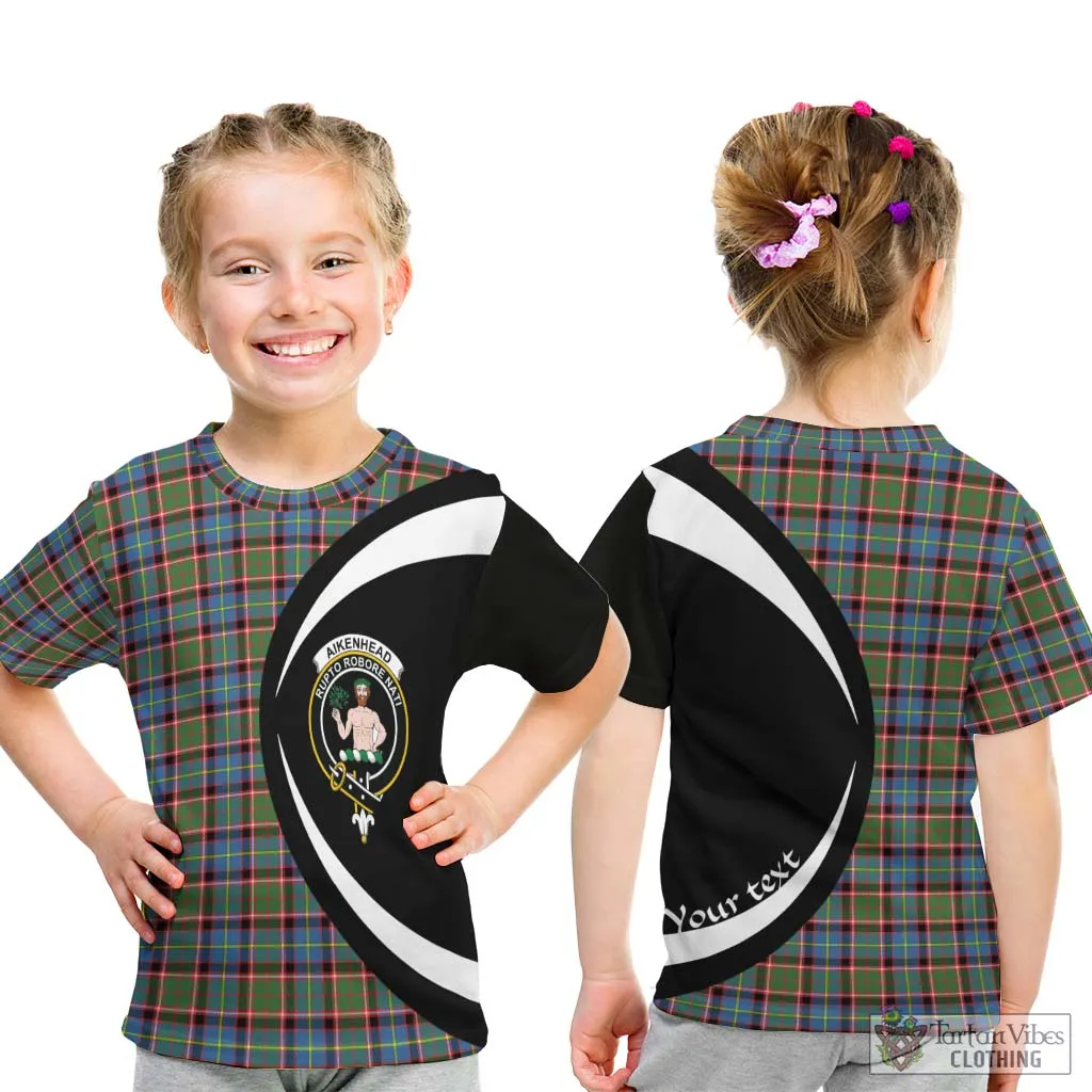 Aikenhead Tartan Kid T-Shirt with Family Crest Circle Style