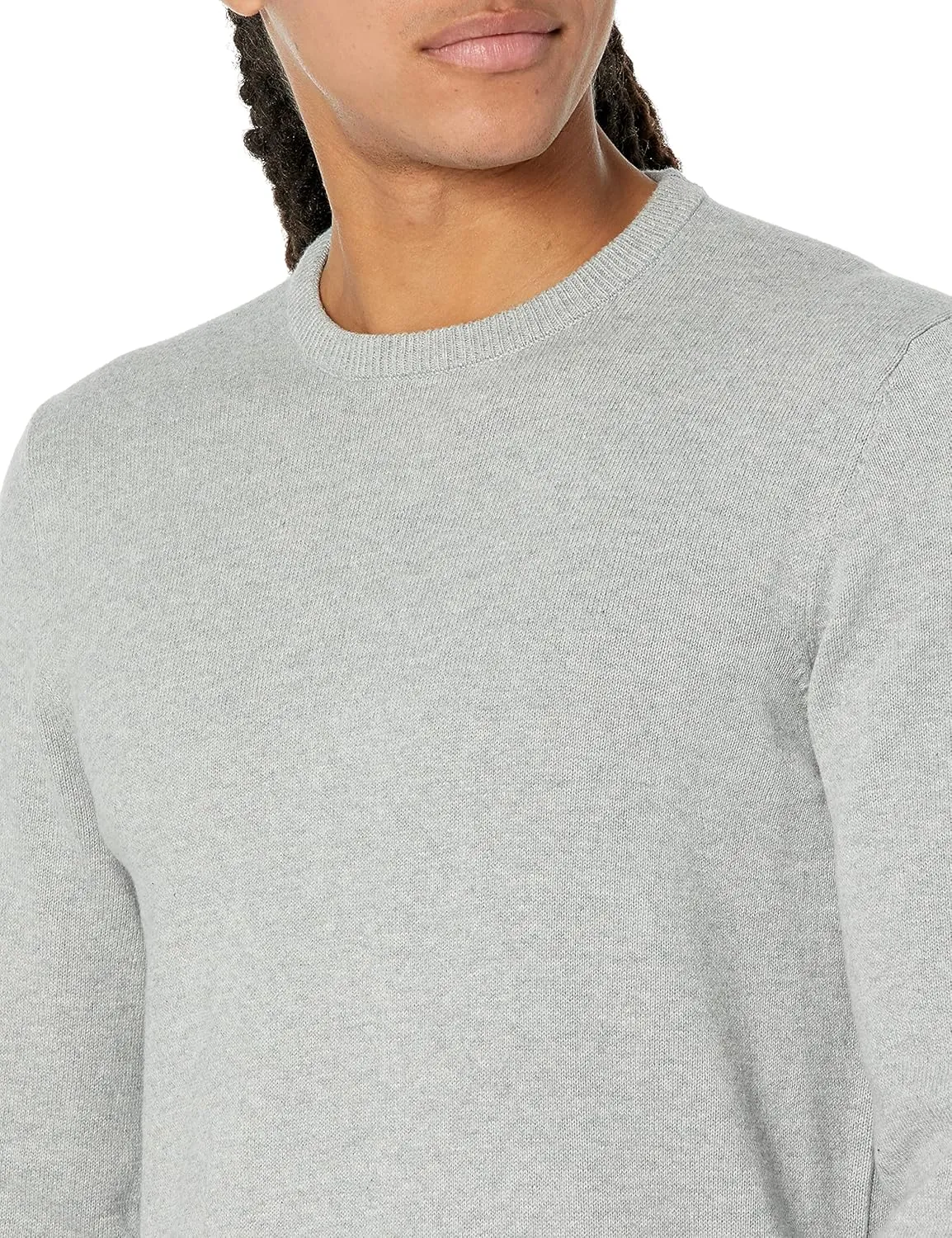 Amazon Essentials Men's Long-Sleeve Crewneck Sweater, 100% Cotton, Big & Tall Options Available