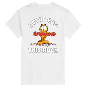 Big and tall Garfield loves you very much Licensed Character, white