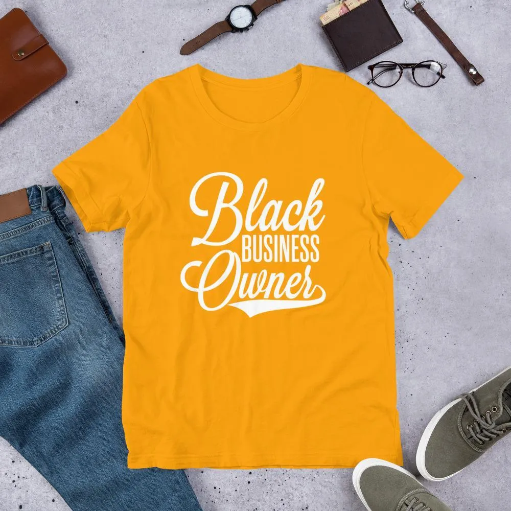 Black Business Owner (Cursive) Short-Sleeve Unisex T-Shirt