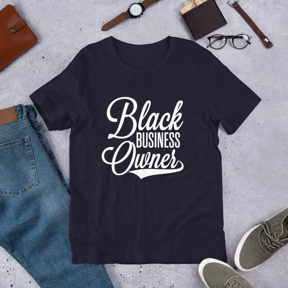 Black Business Owner (Cursive) Short-Sleeve Unisex T-Shirt