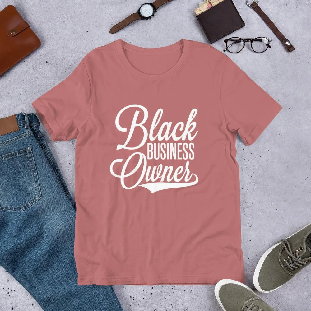 Black Business Owner (Cursive) Short-Sleeve Unisex T-Shirt