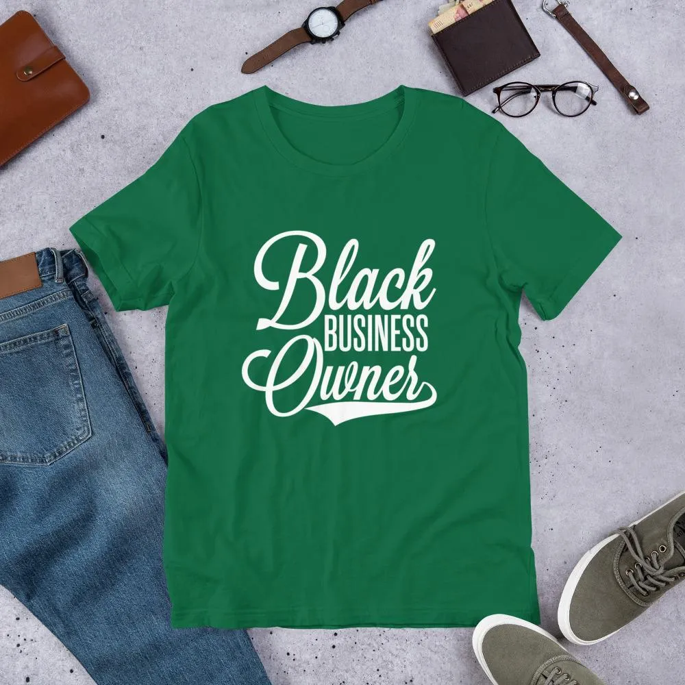 Black Business Owner (Cursive) Short-Sleeve Unisex T-Shirt