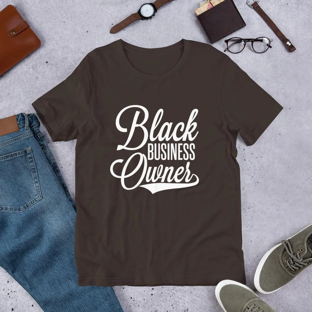 Black Business Owner (Cursive) Short-Sleeve Unisex T-Shirt