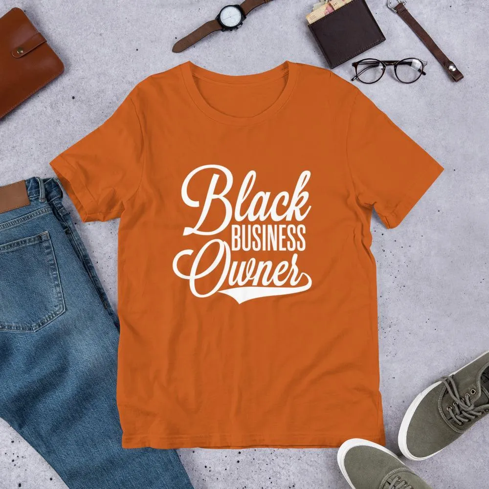 Black Business Owner (Cursive) Short-Sleeve Unisex T-Shirt