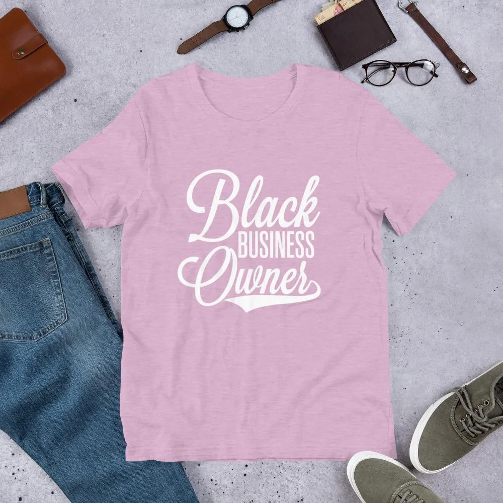 Black Business Owner (Cursive) Short-Sleeve Unisex T-Shirt