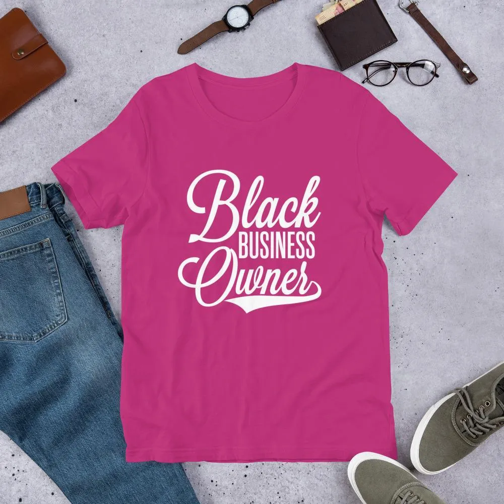 Black Business Owner (Cursive) Short-Sleeve Unisex T-Shirt