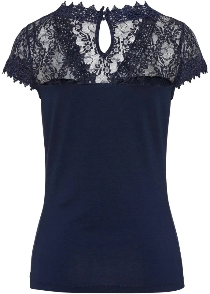 Bodyflirt lace shirt, blue