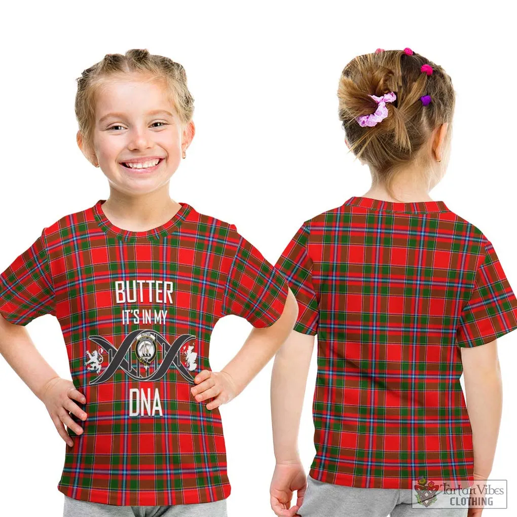 Butter Tartan Kid T-Shirt with Family Crest DNA In Me Style