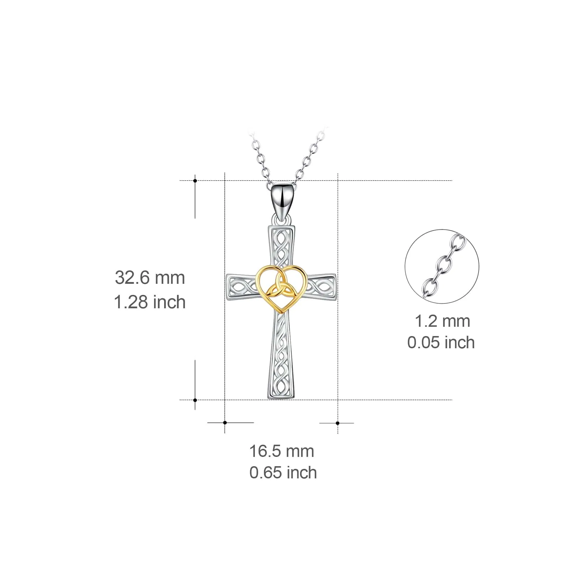 Celtic Cross Necklaces-3 Styles, Sterling Silver