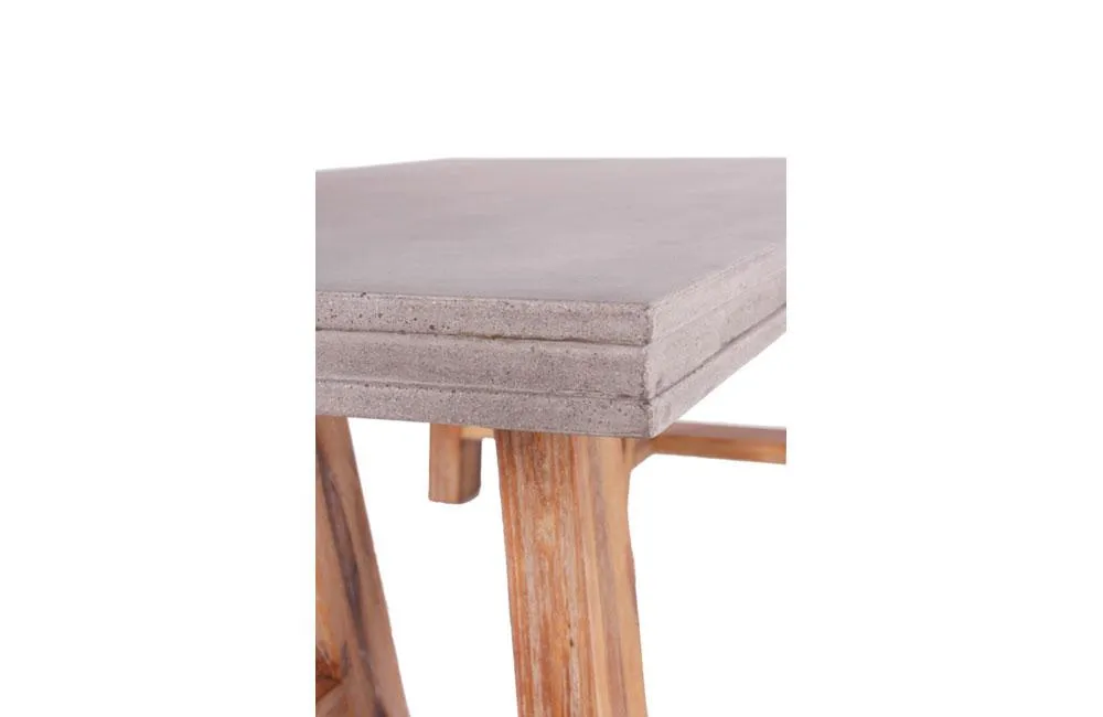 Civic Modern Concrete & Acacia Coffee Table