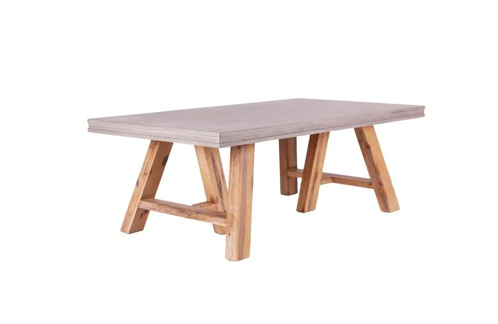 Civic Modern Concrete & Acacia Coffee Table