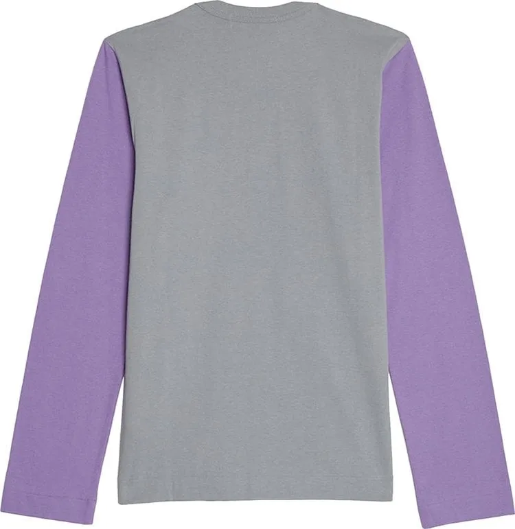 Comme des Garçons PLAY Bi-Colour T-Shirt 'Grey/Purple', gray