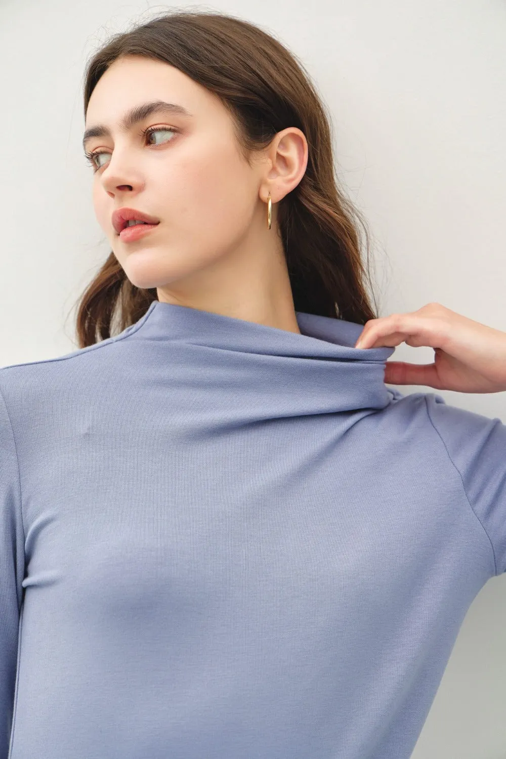 Cool Mock Neck Long Sleeve T-Shirt