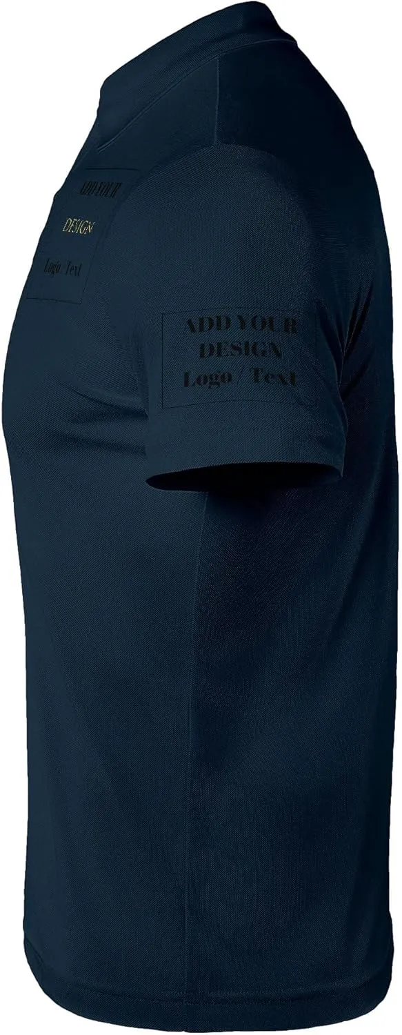 Custom Polo Shirts for Men Personalized Polo Shirt Slim Fit Design Your Own Logo & Text T-Shirts Print Golf Shirt