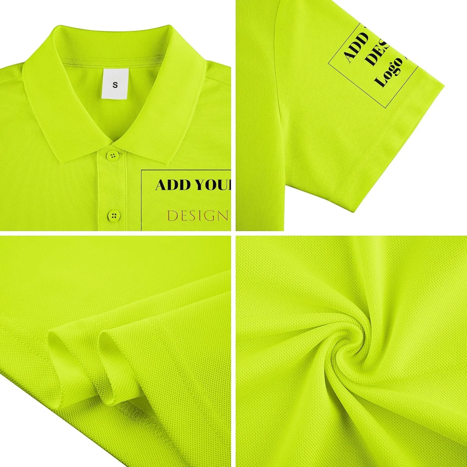 Custom Polo Shirts for Men Personalized Polo Shirt Slim Fit Design Your Own Logo & Text T-Shirts Print Golf Shirt