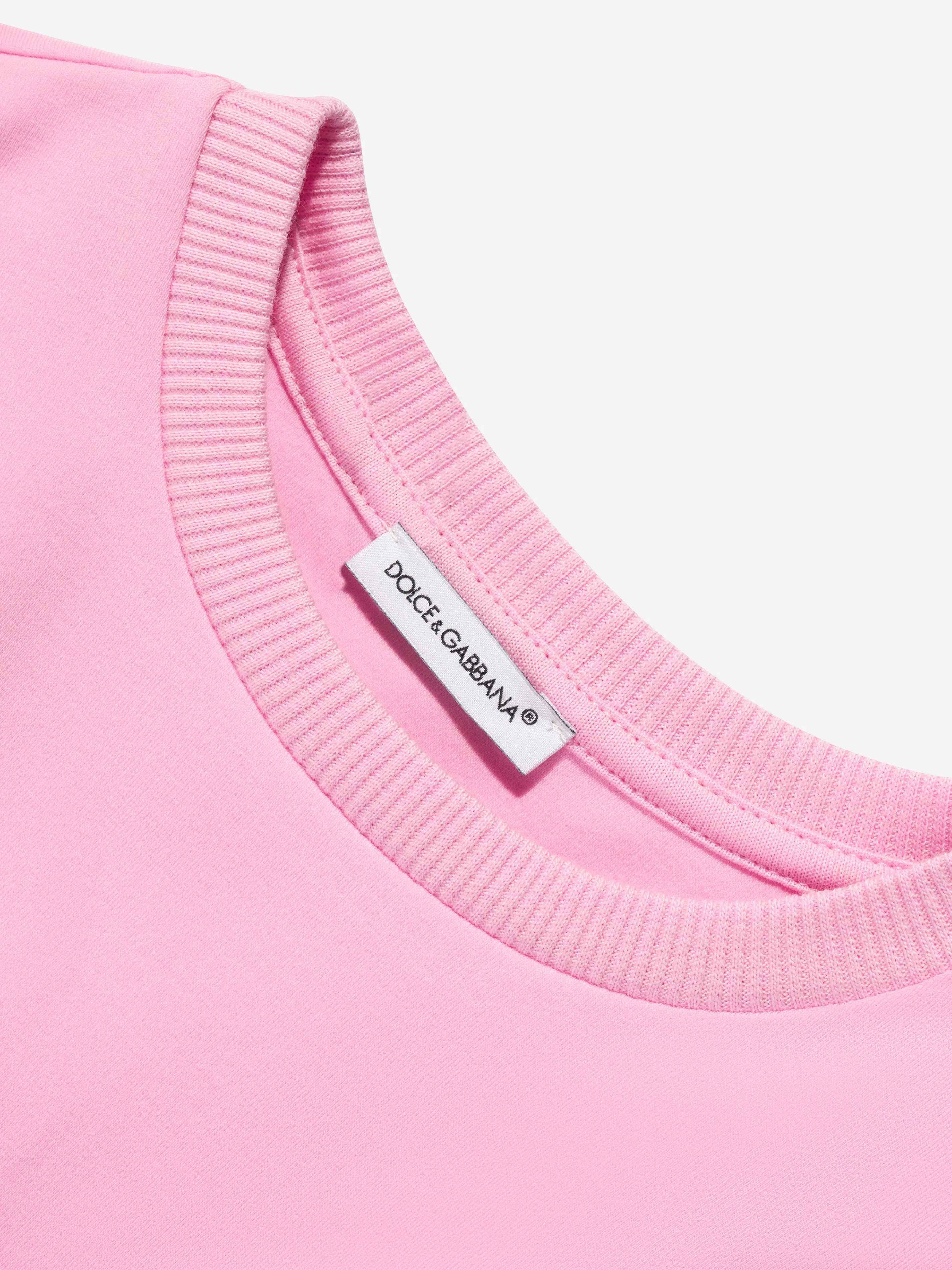 Dolce & Gabbana Girls T-Shirt Dress in Pink