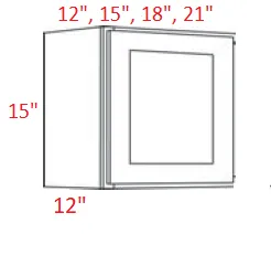 EB22-2115 Elegant Dove Assembled 21x15 Wall Cabinet