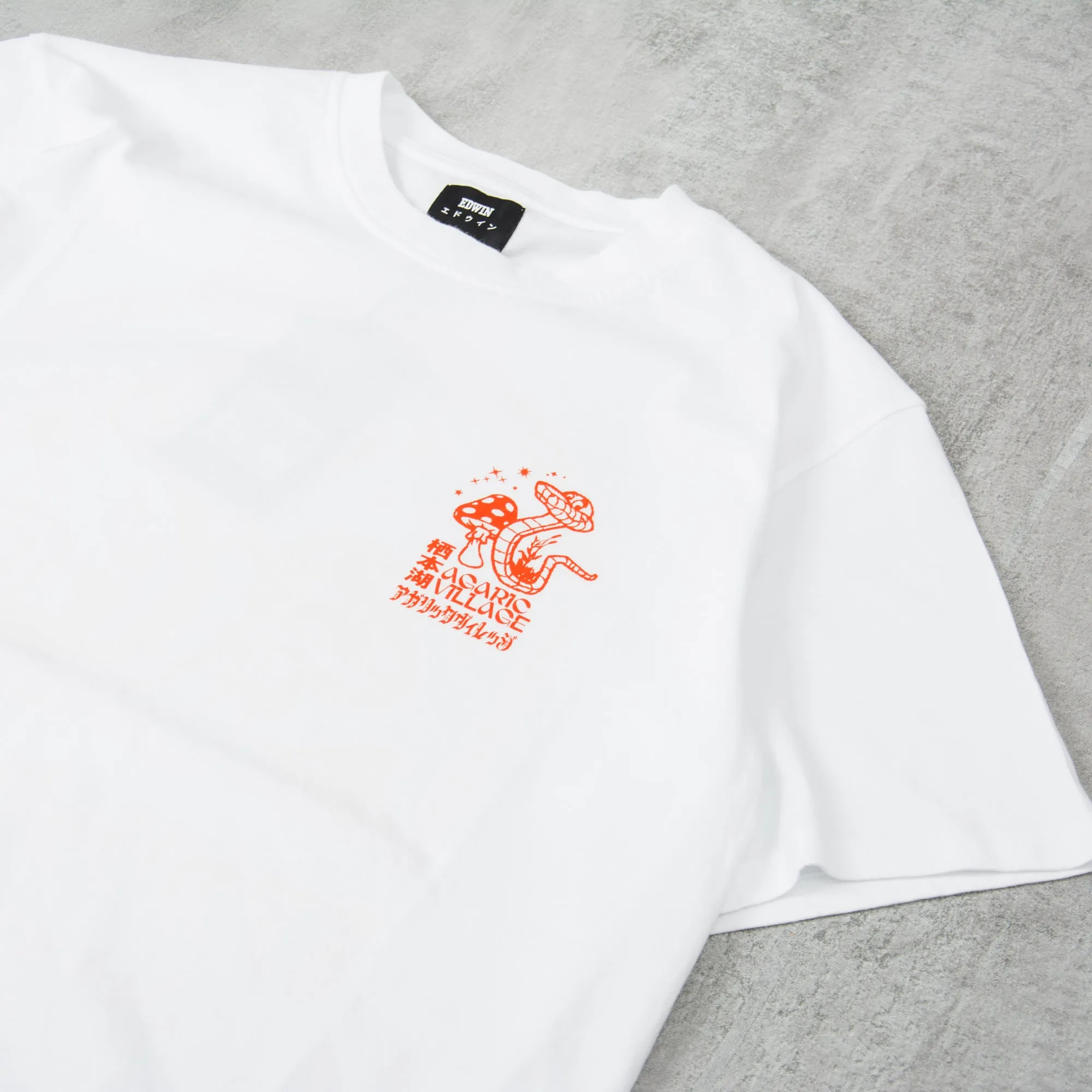 Edwin Agaric Village Tee - White