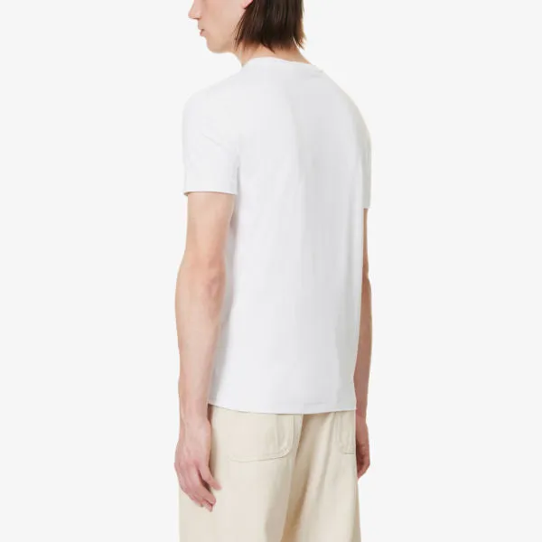 Fitted short-sleeved cotton jersey T-shirt with embroidered Polo Ralph Lauren logo ,  white