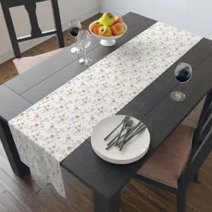 Floral Cotton Table Runner - Elegant Home Decor for Special Occasions