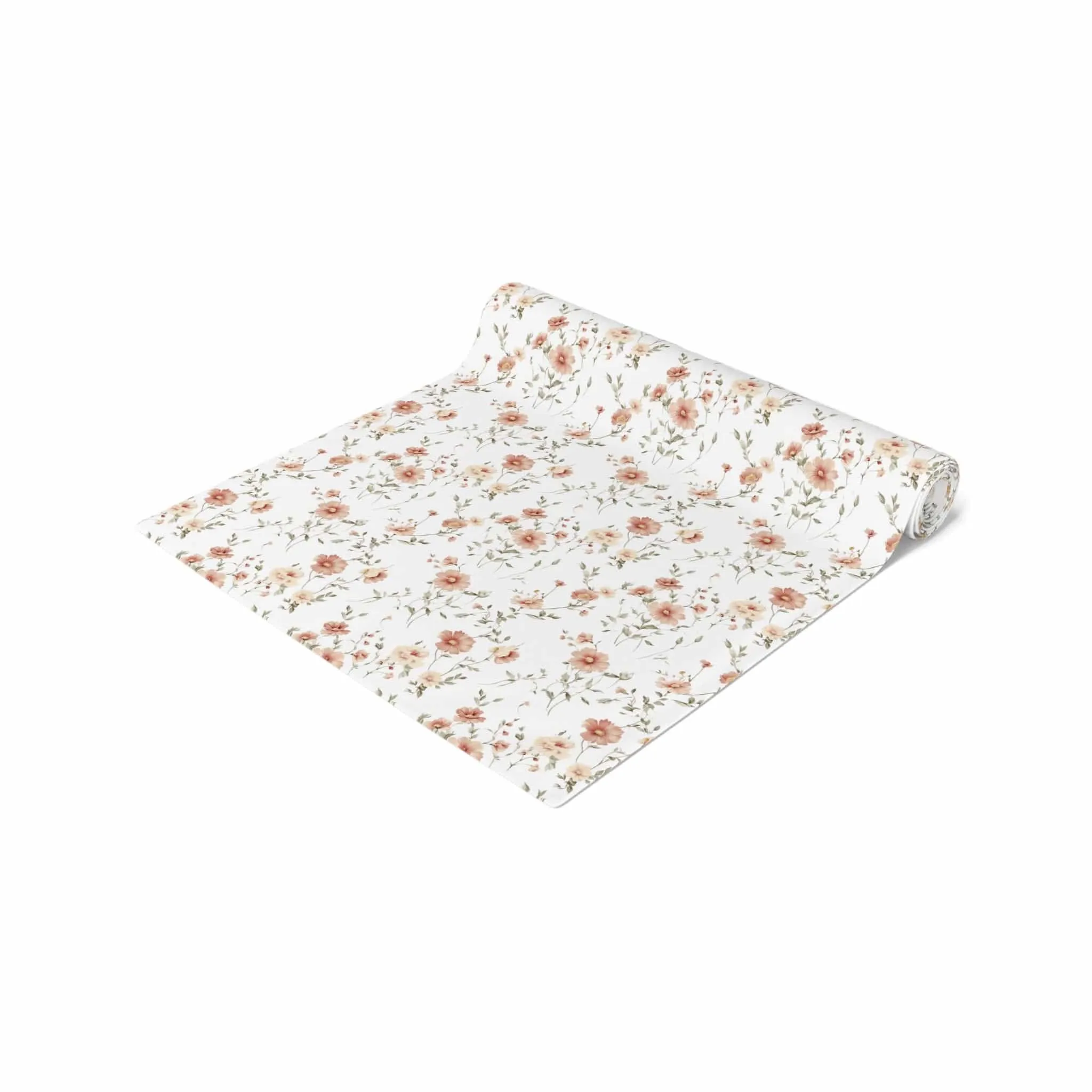 Floral Cotton Table Runner - Elegant Home Decor for Special Occasions