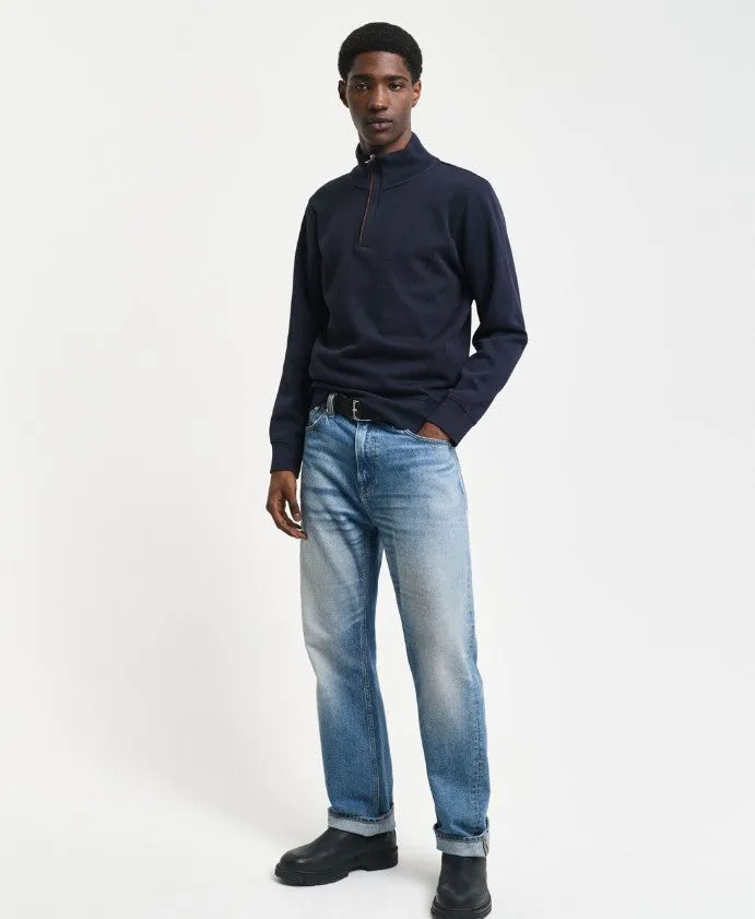 GANT - Sacker Rib Half Zip, Evening Blue