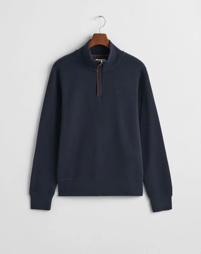 GANT - Sacker Rib Half Zip, Evening Blue