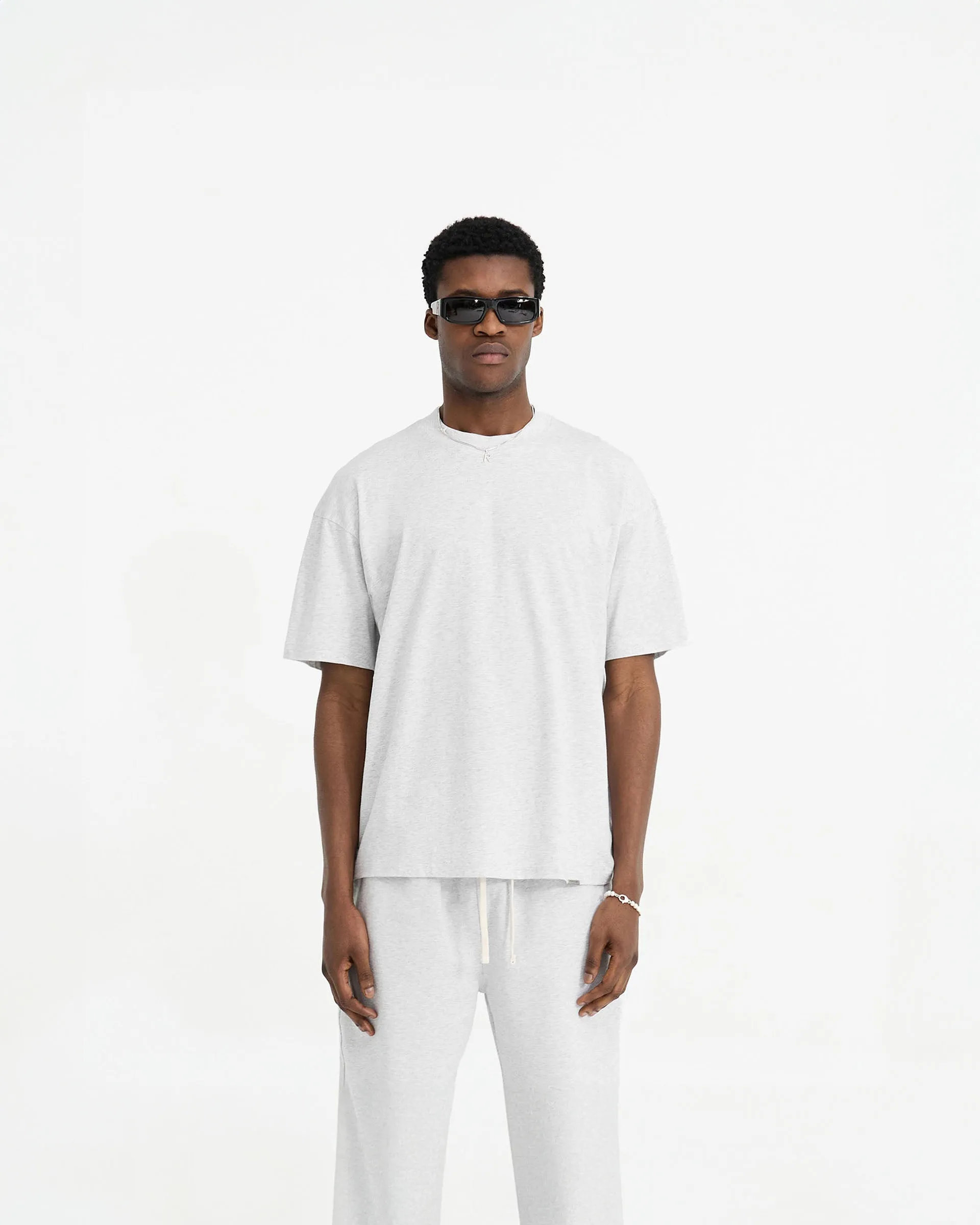 Initial Oversized T-Shirt - Ice Grey Marl