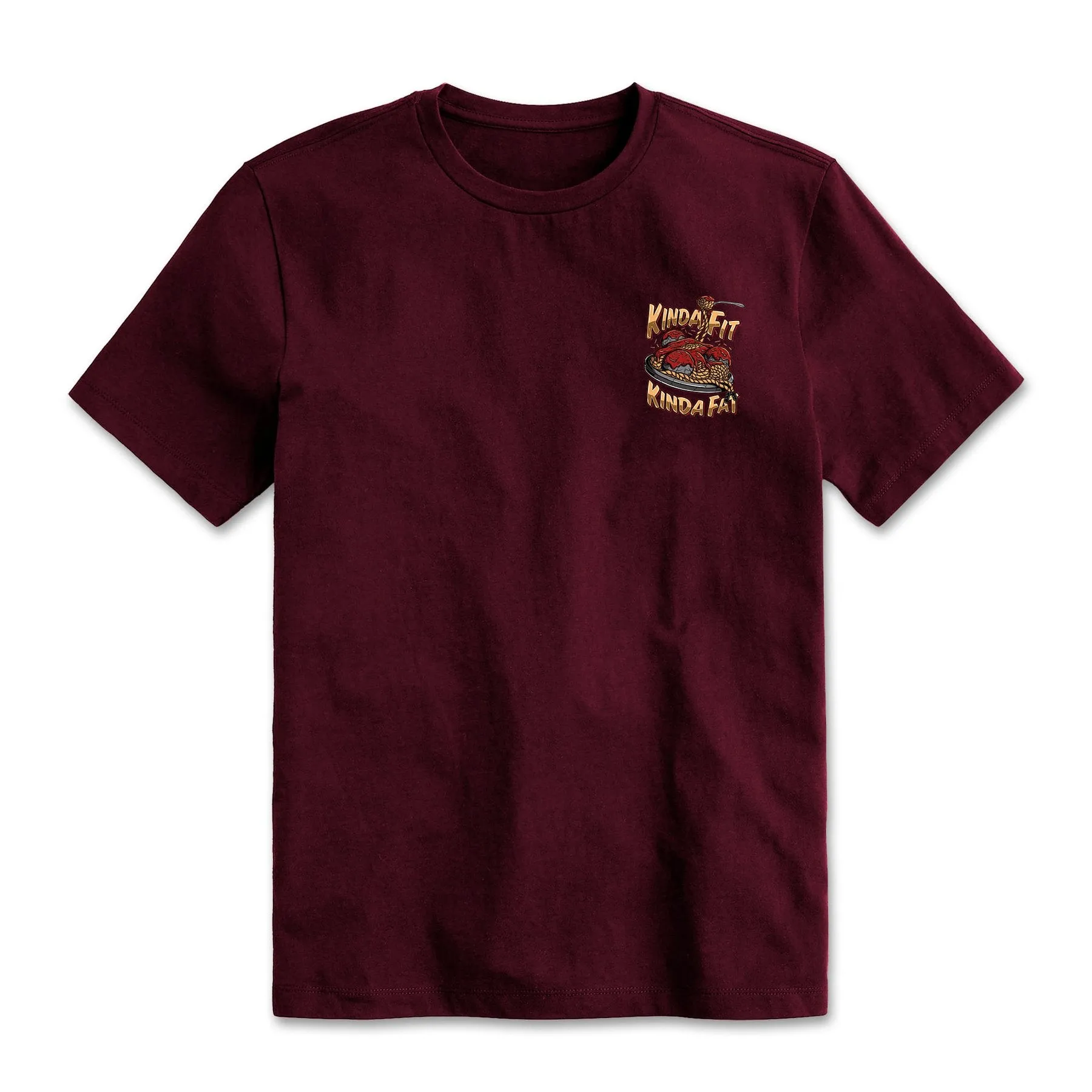 Kinda Fit Kinda Fat Strong Spaghetti Tee (Maroon)