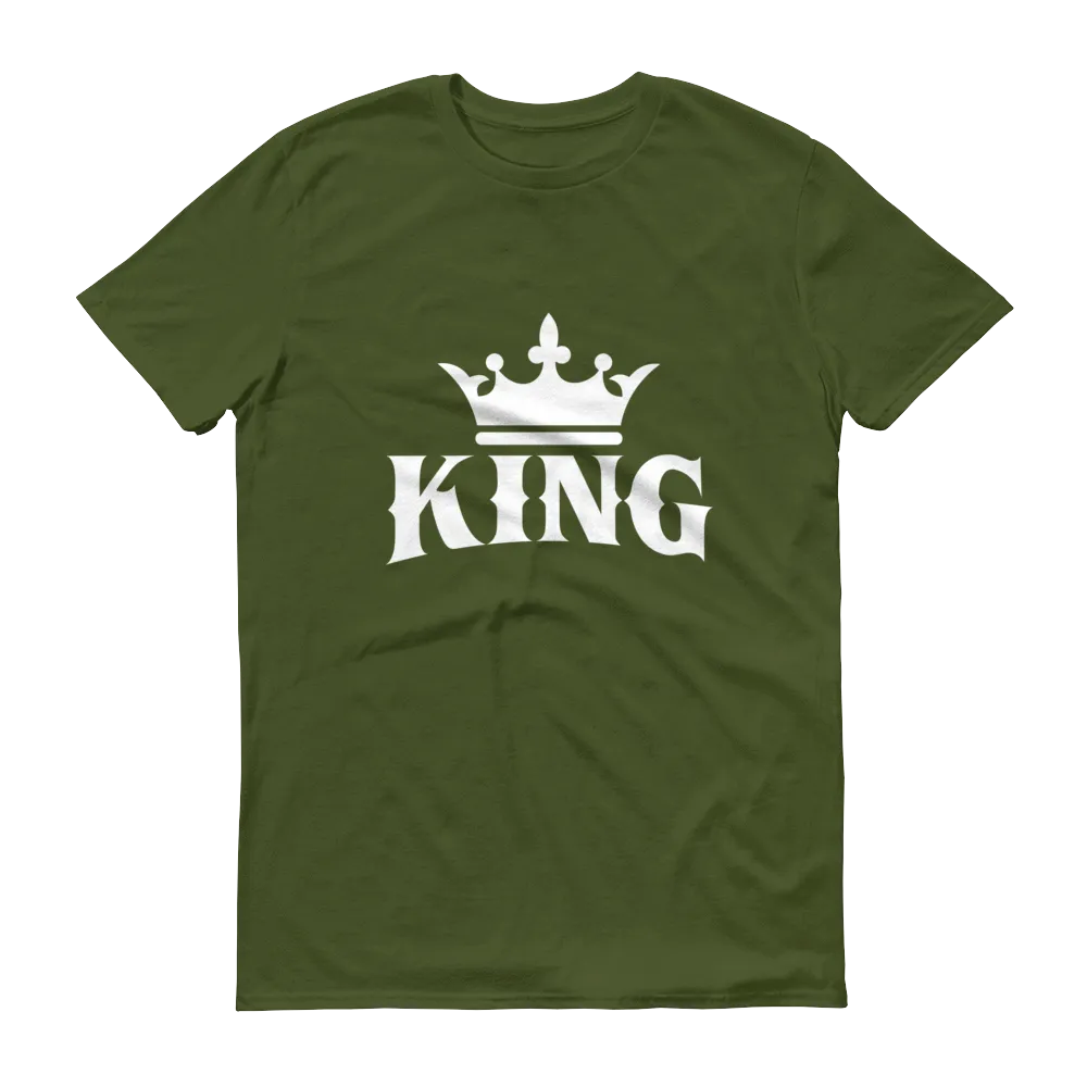 King w/ Crown (White) Short sleeve t-shirt