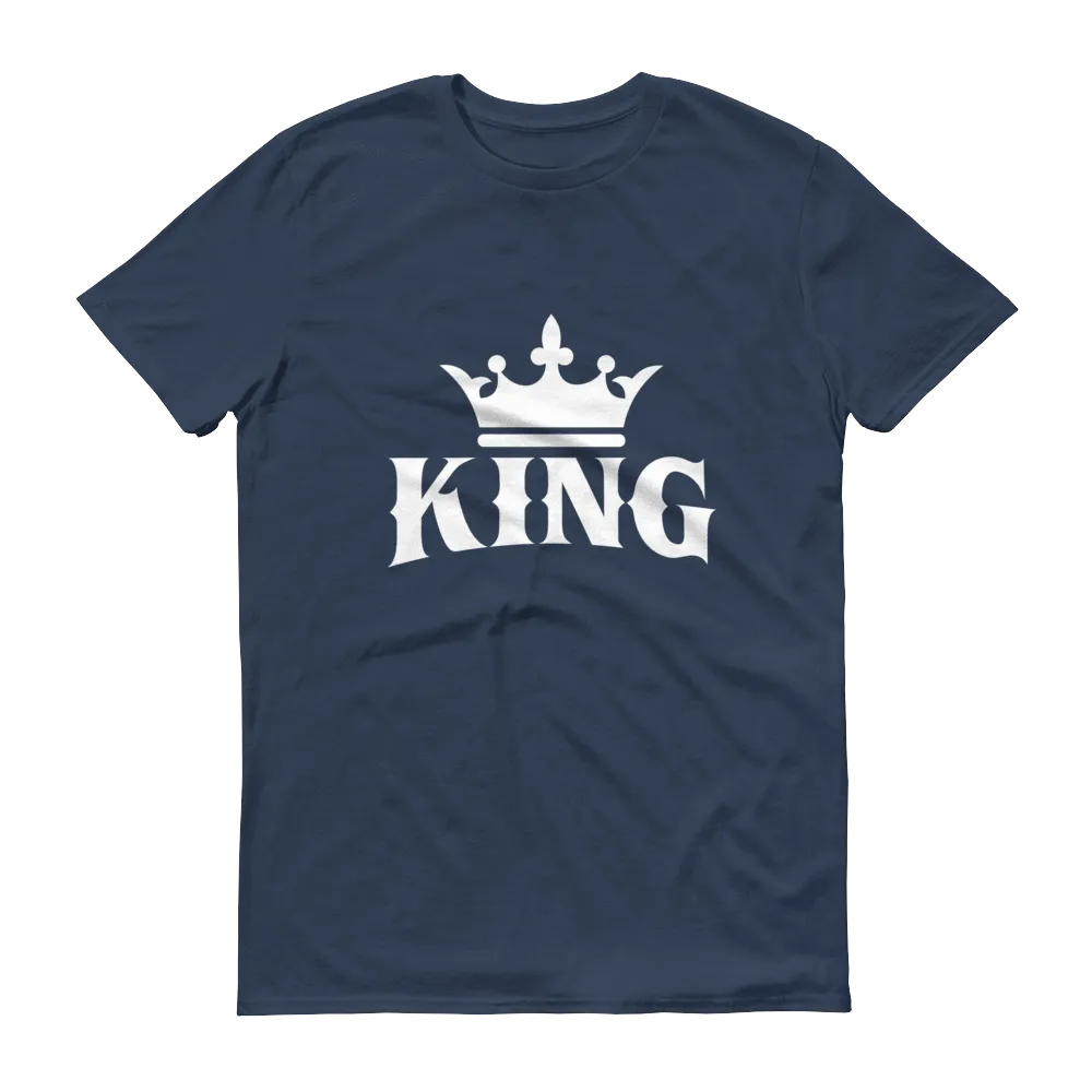 King w/ Crown (White) Short sleeve t-shirt
