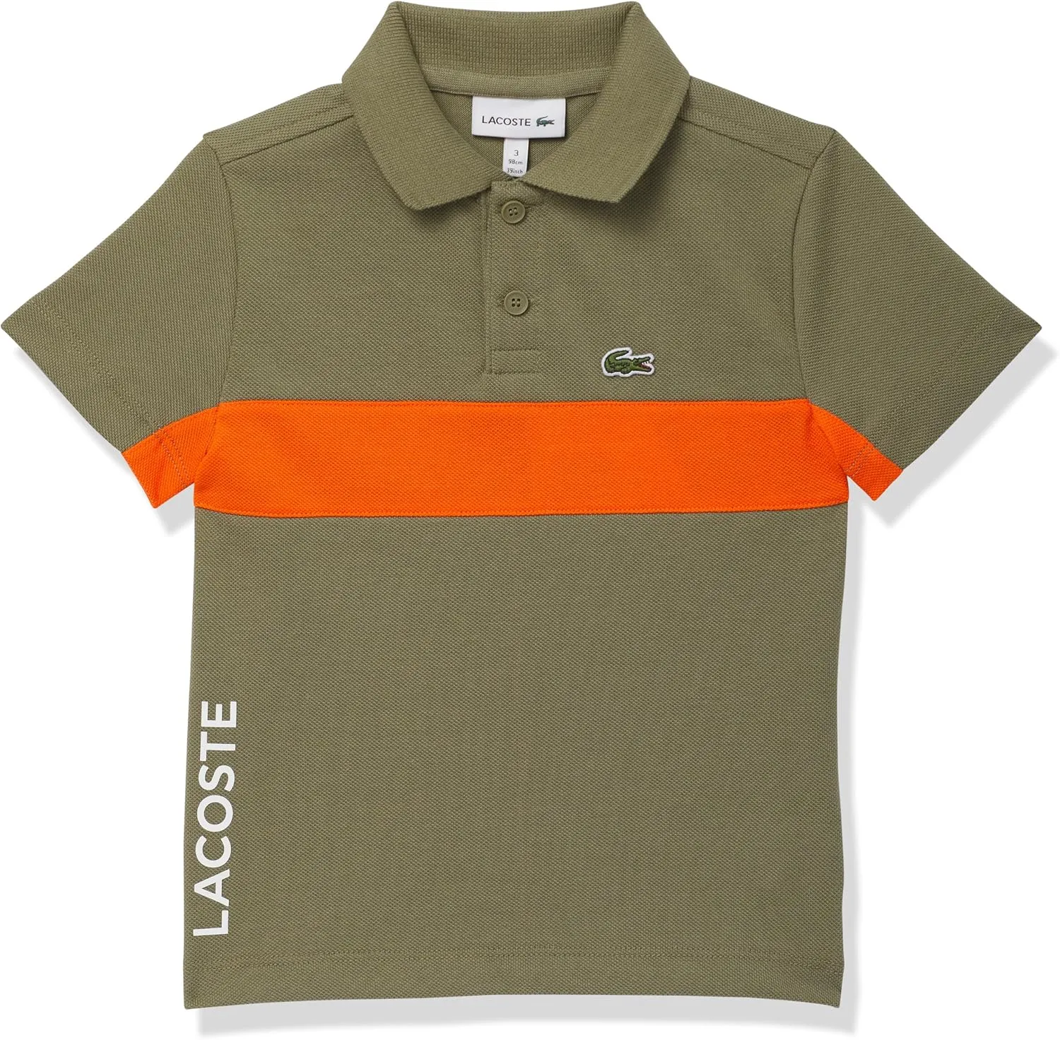 Lacoste Boys' Contrast Stripe and Branding Polo Shirt