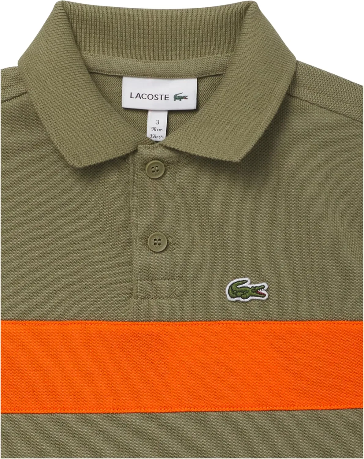 Lacoste Boys' Contrast Stripe and Branding Polo Shirt