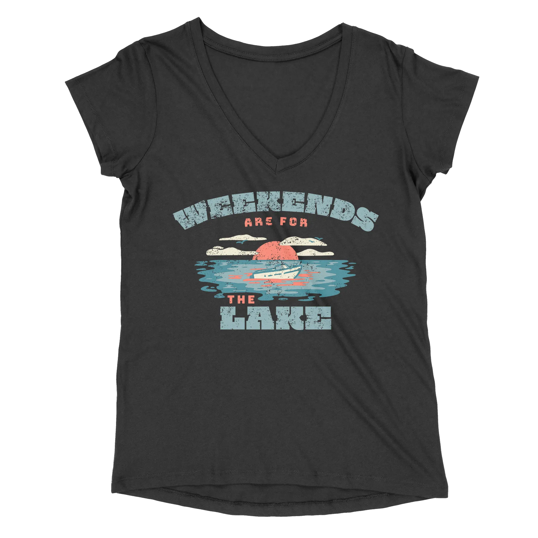 Lake03 Women's Perfect Triblend V Neck Tee