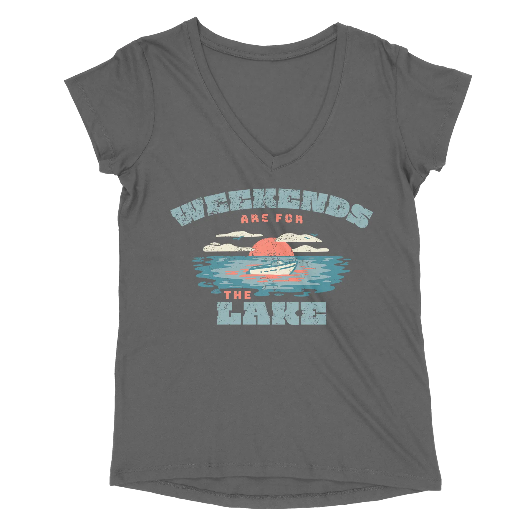 Lake03 Women's Perfect Triblend V Neck Tee