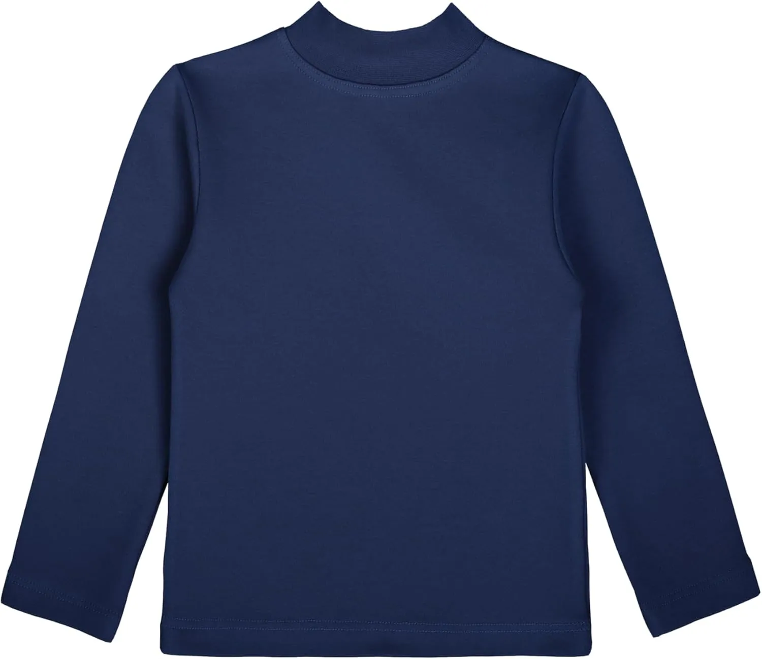 Lilax Girls' Basic Long Sleeve Mock Turtleneck Cotton T-Shirt