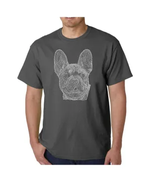 Men's French Bulldog word art LA Pop Art T-shirt, gray