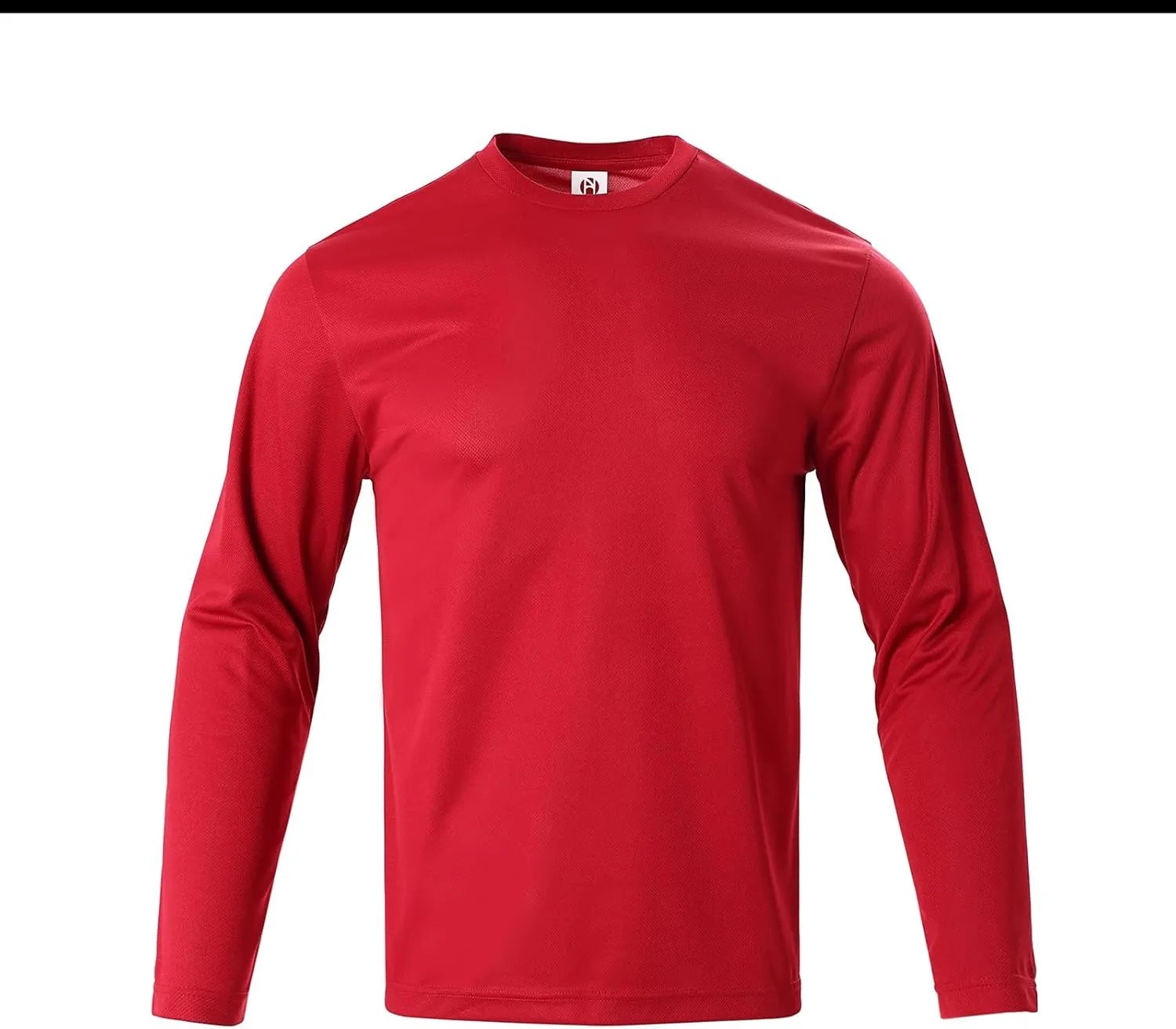 Mens Long Sleeve Shirts Quick Dry Crew Neck Sun Protection Gym Workout Athletic T-Shirt