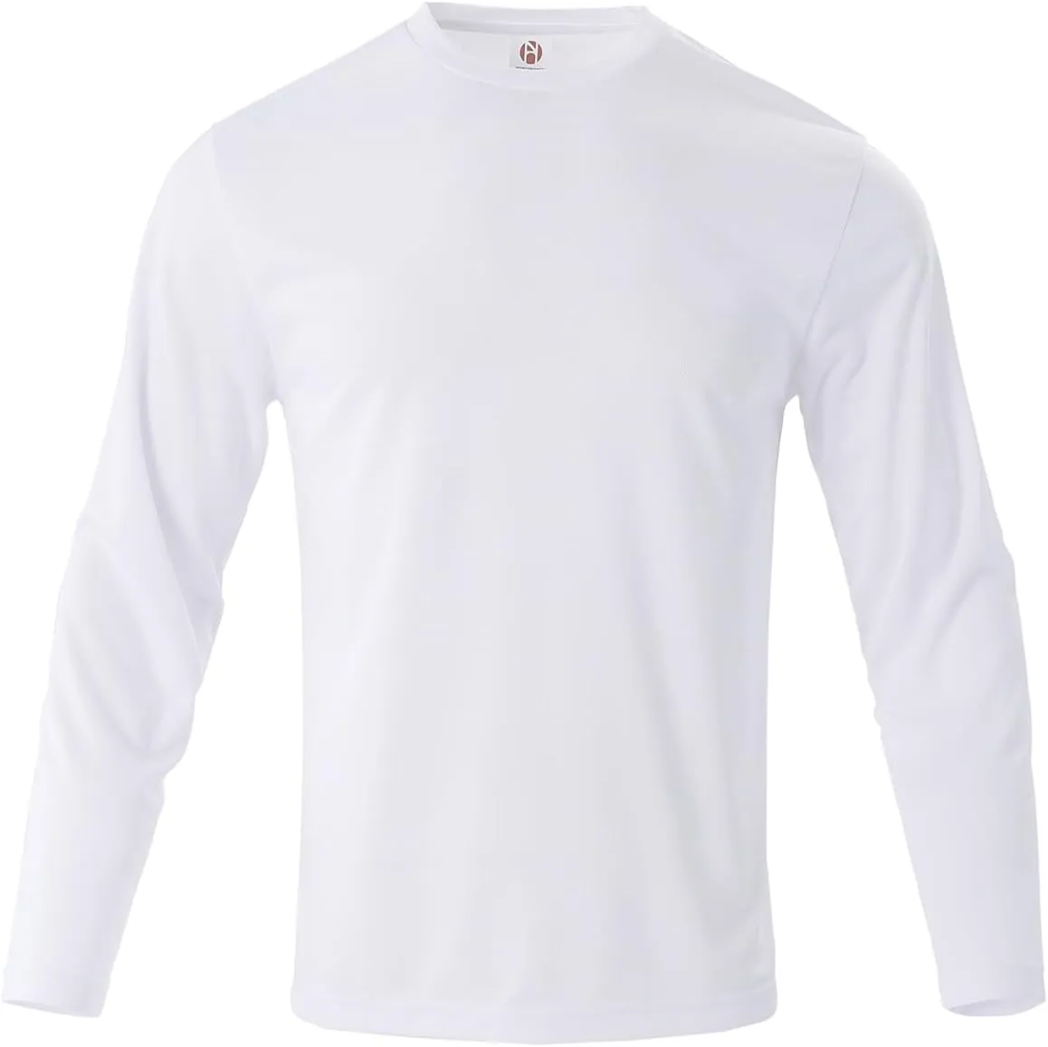 Mens Long Sleeve Shirts Quick Dry Crew Neck Sun Protection Gym Workout Athletic T-Shirt