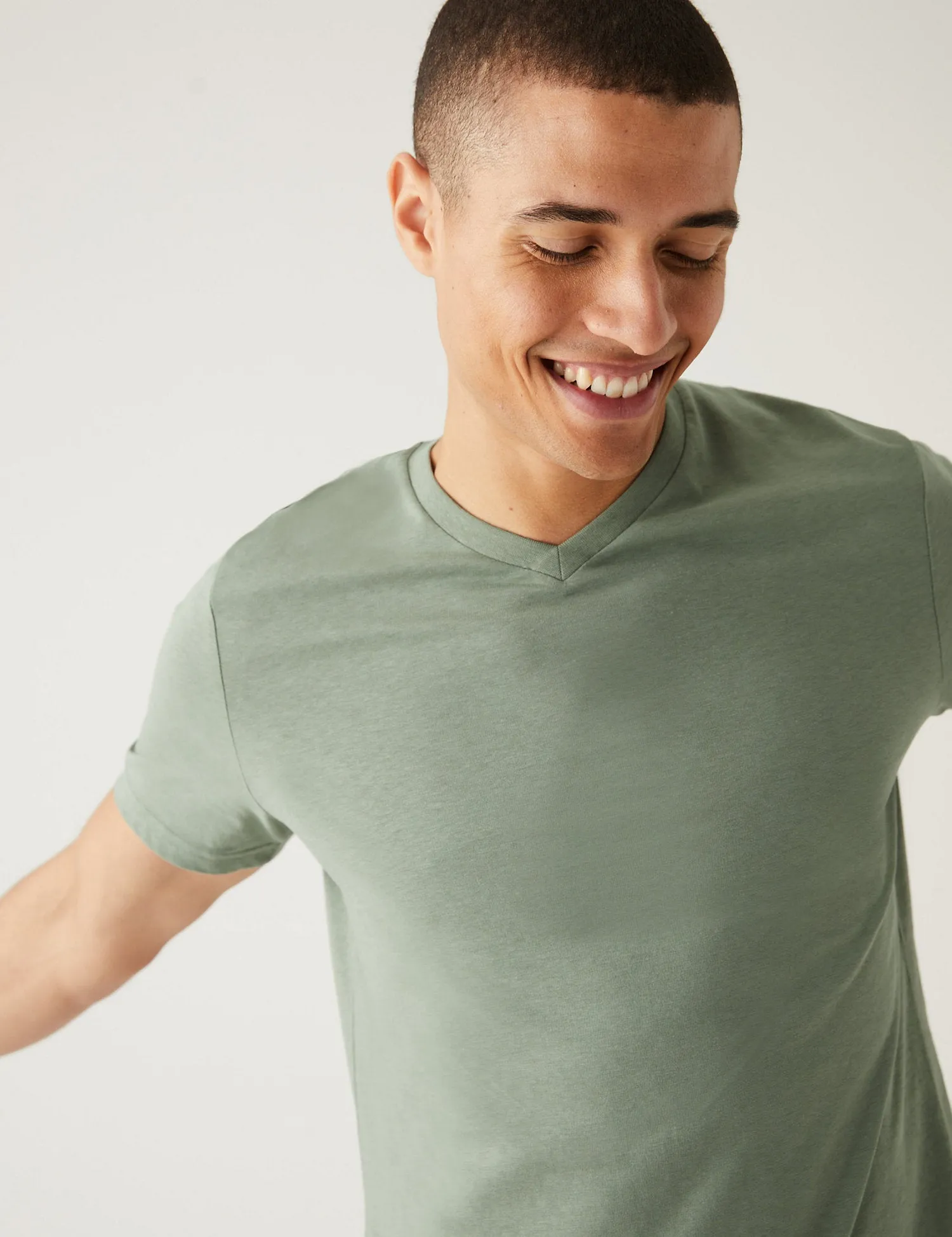 Pure Cotton V-Neck T-Shirt