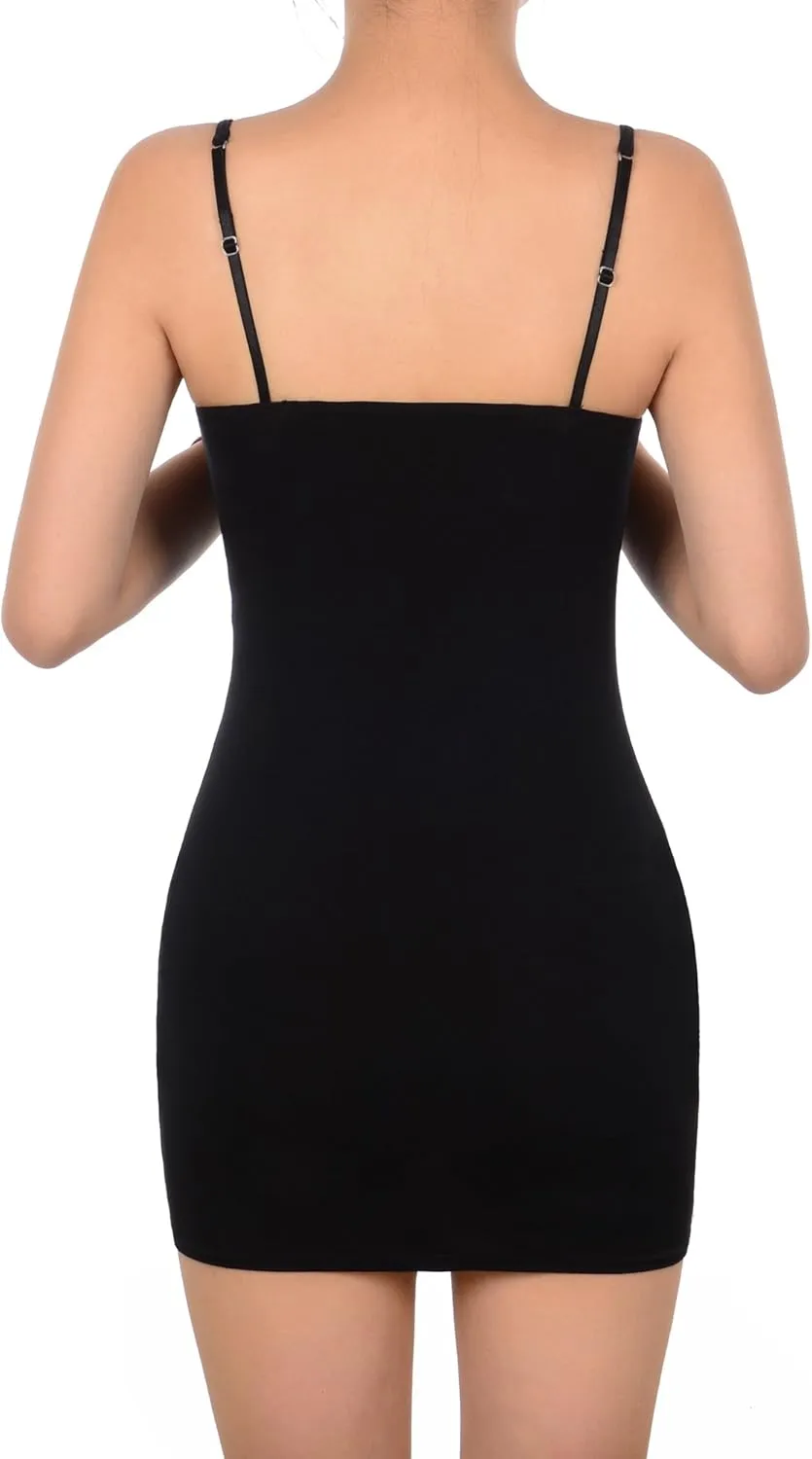SATINIOR Women Cami Camisole Adjustable Spaghetti Strap Tank Top Basic Layering Long Tanks
