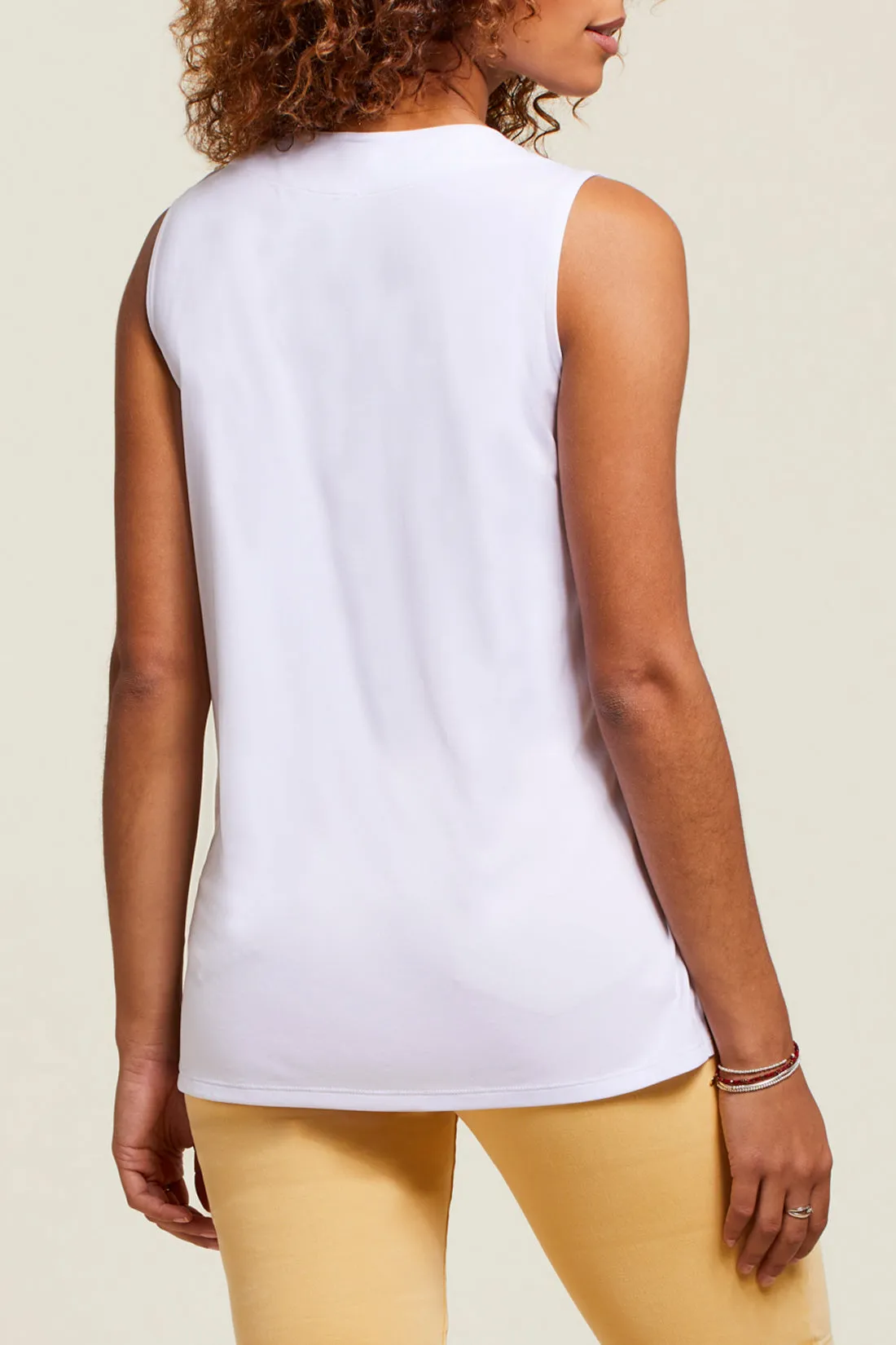 Sleeveless Pleated Modal Top