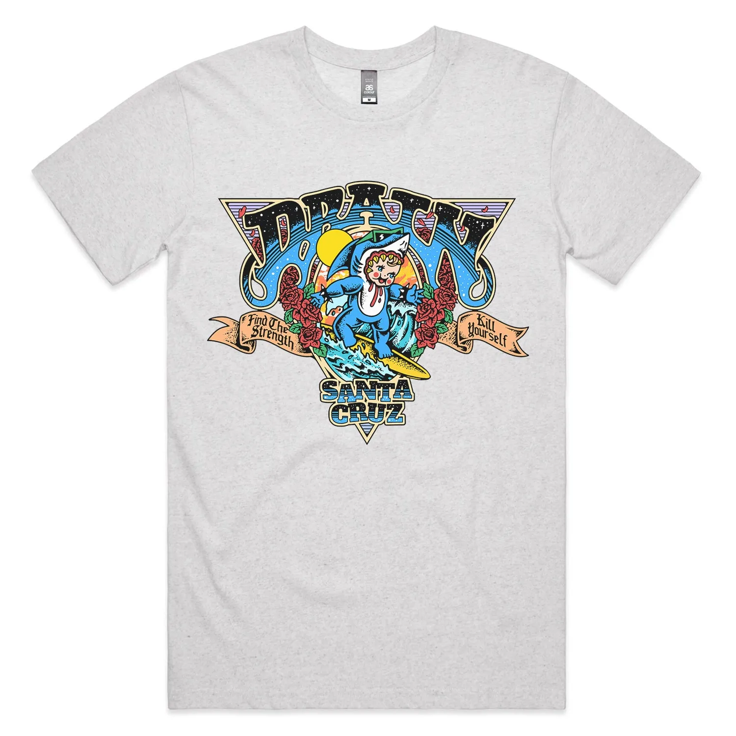 Surfin' Kewpie T-Shirt (White Marle)