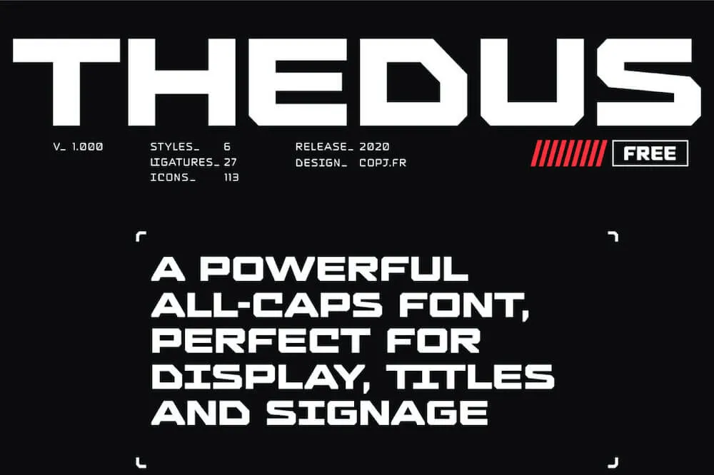 Thedus - Free Display Font