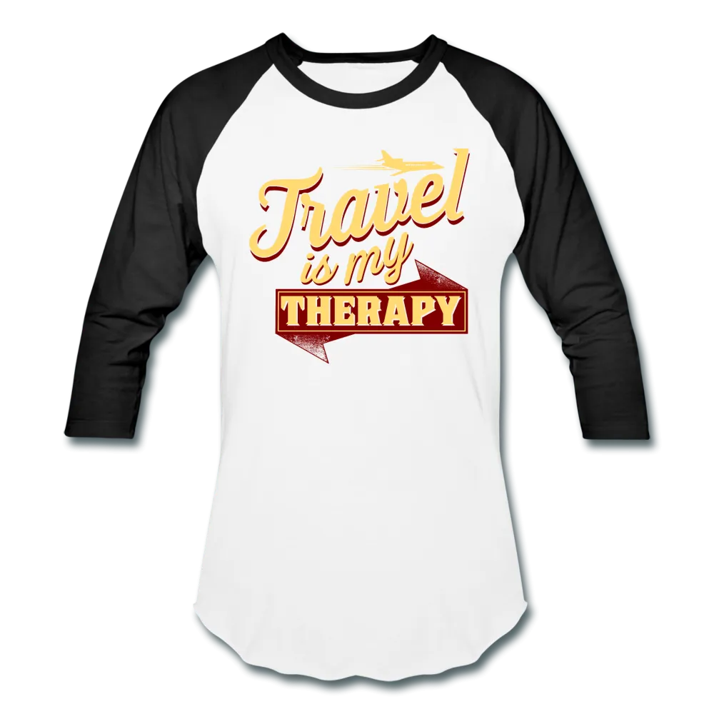 Travel is my Therapy Unisex Baseball T-Shirt