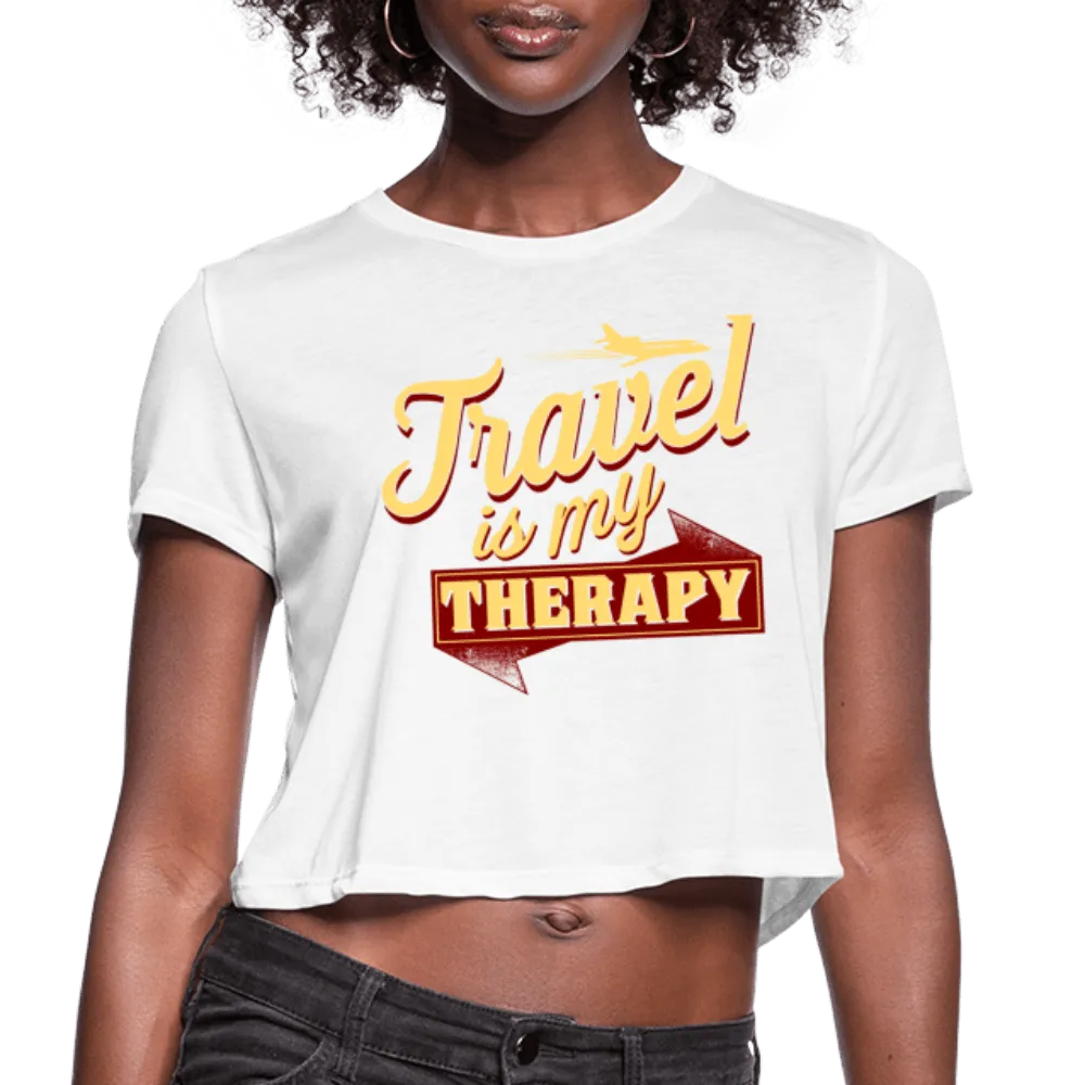 Travel is My Therapy Women's Crop Top (Style 2)