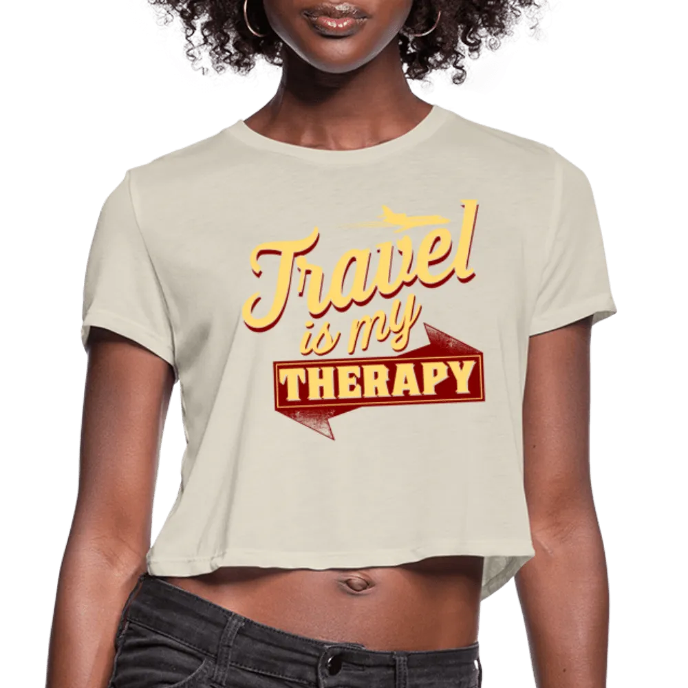Travel is My Therapy Women's Crop Top (Style 2)